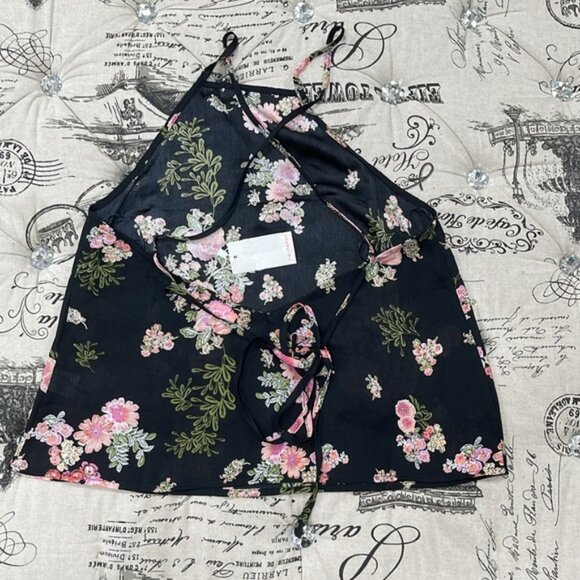 re:named  floral Black Top - Picture 9 of 10